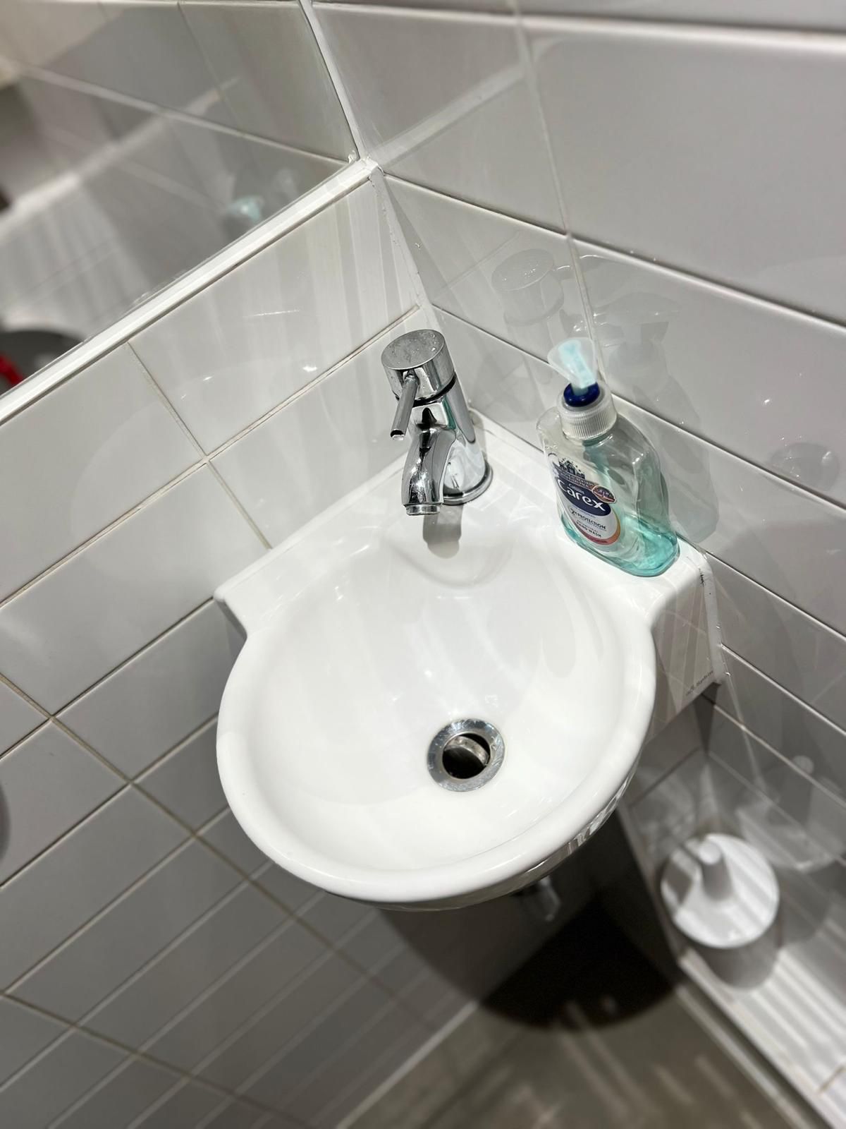 Sparkling clean bathroom sink